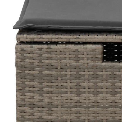 Set Divano da Giardino 8 pz con Cuscini Grigio in Polyrattan