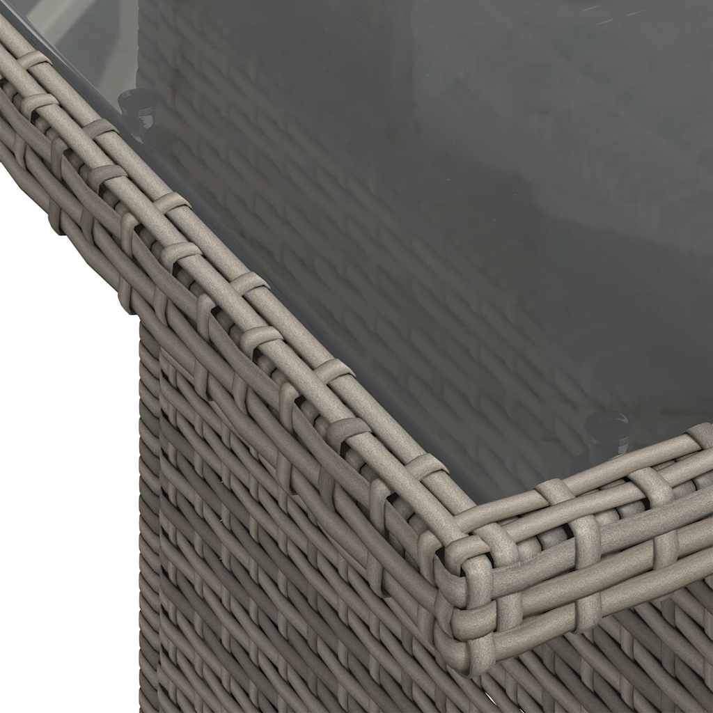 Set Divani Giardino 8 pz con Cuscini Grigio Polyrattan Acacia