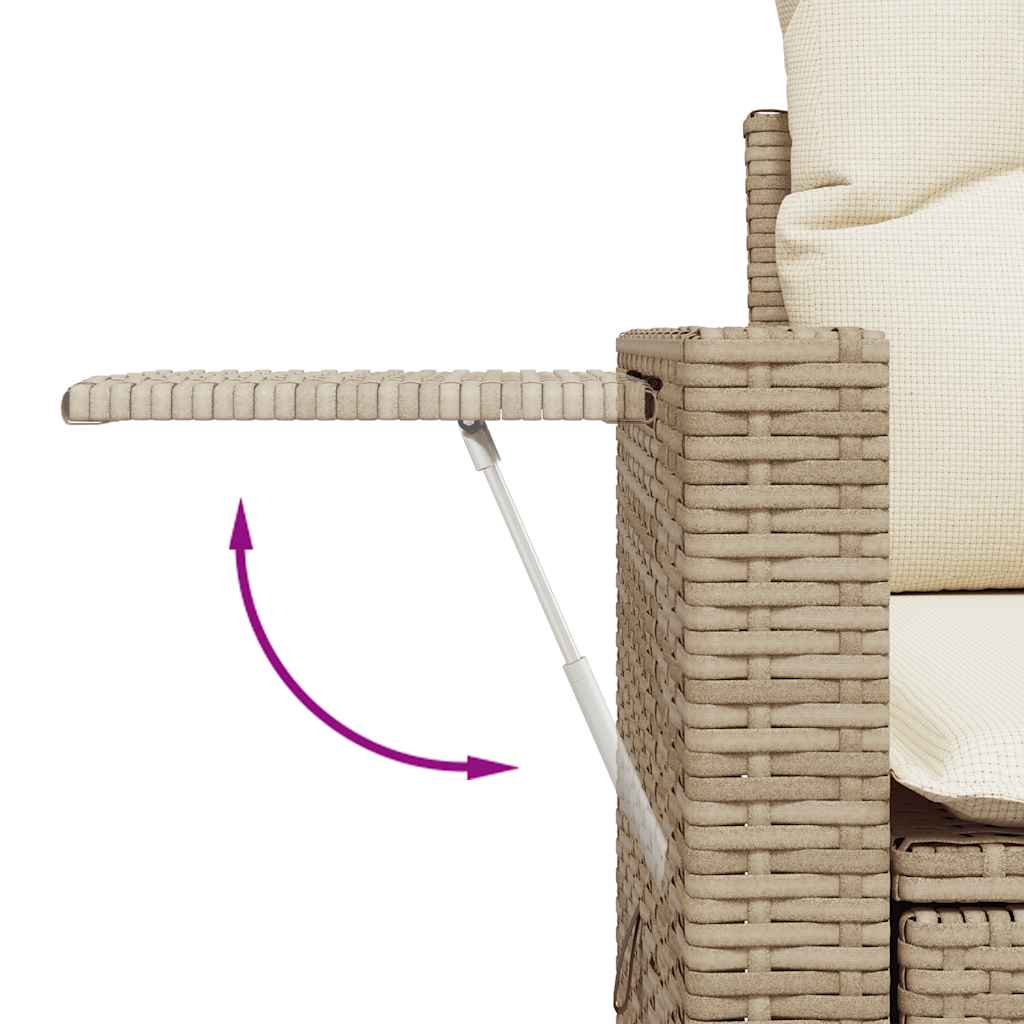 Set Divano da Giardino 6 pz con Cuscini Beige in Polyrattan | homemem39