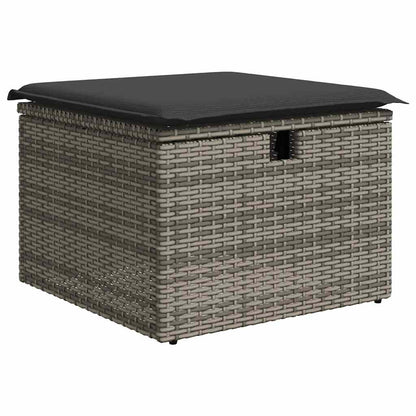 Set Divano da Giardino 6pz con Cuscini Grigio Polyrattan Acacia | homemem39