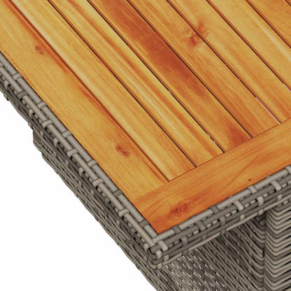 Set Divano Giardino 5 pz con Cuscini Grigio Polyrattan Acacia