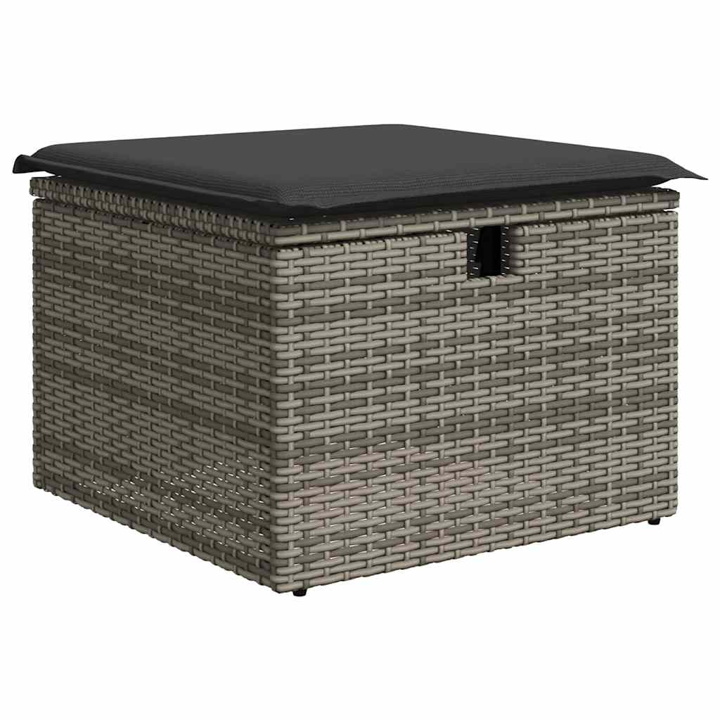 Set Divano da Giardino 8pz con Cuscini Grigio Polyrattan Acacia | homemem39
