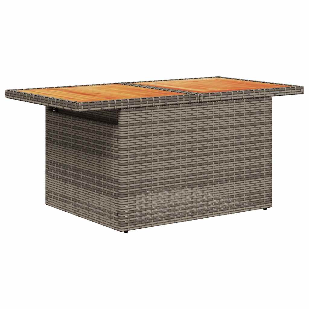 Set Divano da Giardino 8pz con Cuscini Grigio Polyrattan Acacia | homemem39