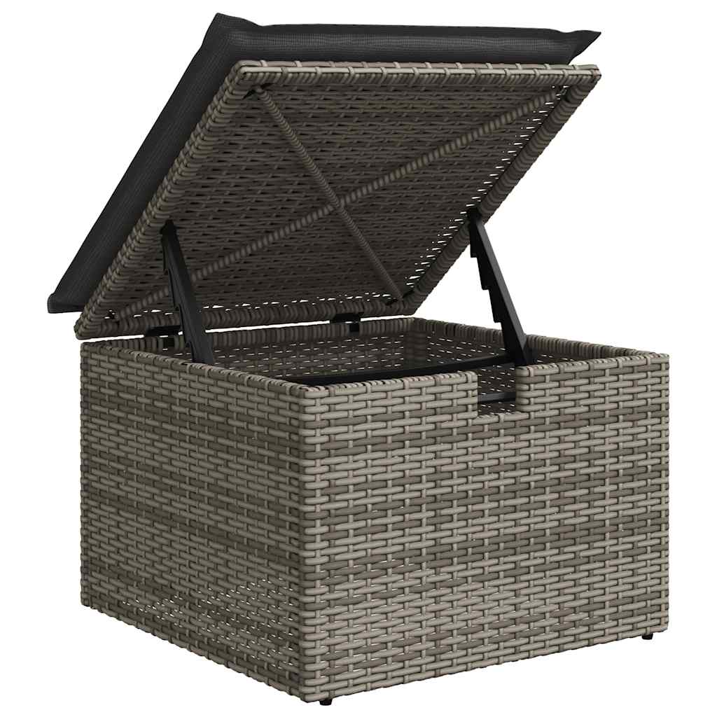 Set Divano da Giardino 8pz con Cuscini Grigio Polyrattan Acacia | homemem39