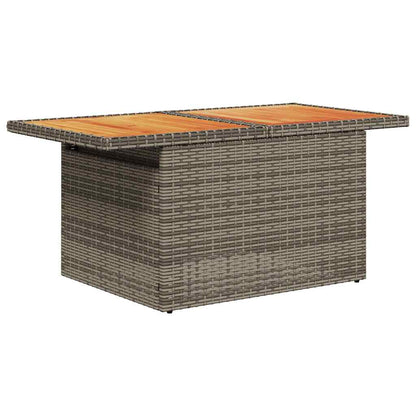 Set Divano da Giardino 9pz con Cuscini Grigio Polyrattan Acacia | homemem39