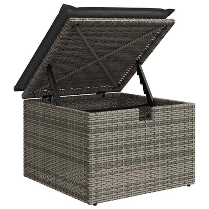 Set Divano da Giardino 9pz con Cuscini Grigio Polyrattan Acacia | homemem39