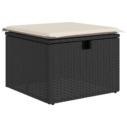 Set Divani da Giardino con Cuscini 8 pz Nero in Polyrattan | homemem39