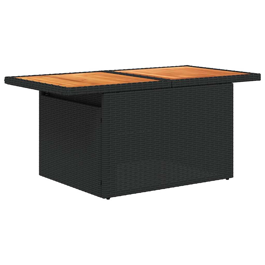 Set Divani da Giardino con Cuscini 8 pz Nero in Polyrattan | homemem39