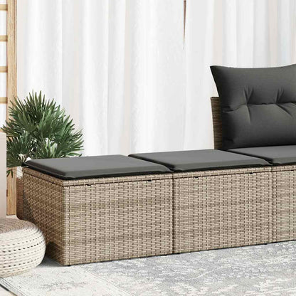 Set Divano Giardino 2 pz con Cuscini Grigio Polyrattan Acacia | homemem39