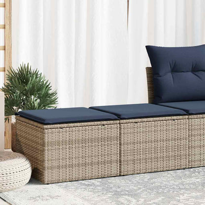 Set Divano Giardino 2 pz con Cuscini Grigio Polyrattan Acacia | homemem39