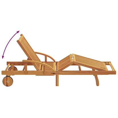 Lettino da sole Talpa 200 x 67 x 84cm Legno massello di acacia