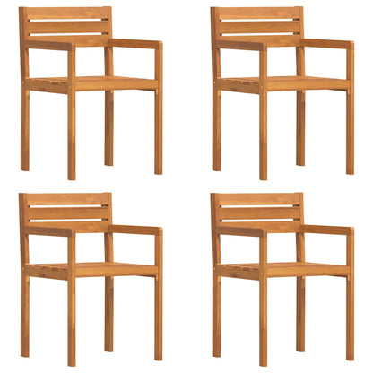 Sedie da Giardino 4 pz 50x53x80 cm Legno Massello di Acacia