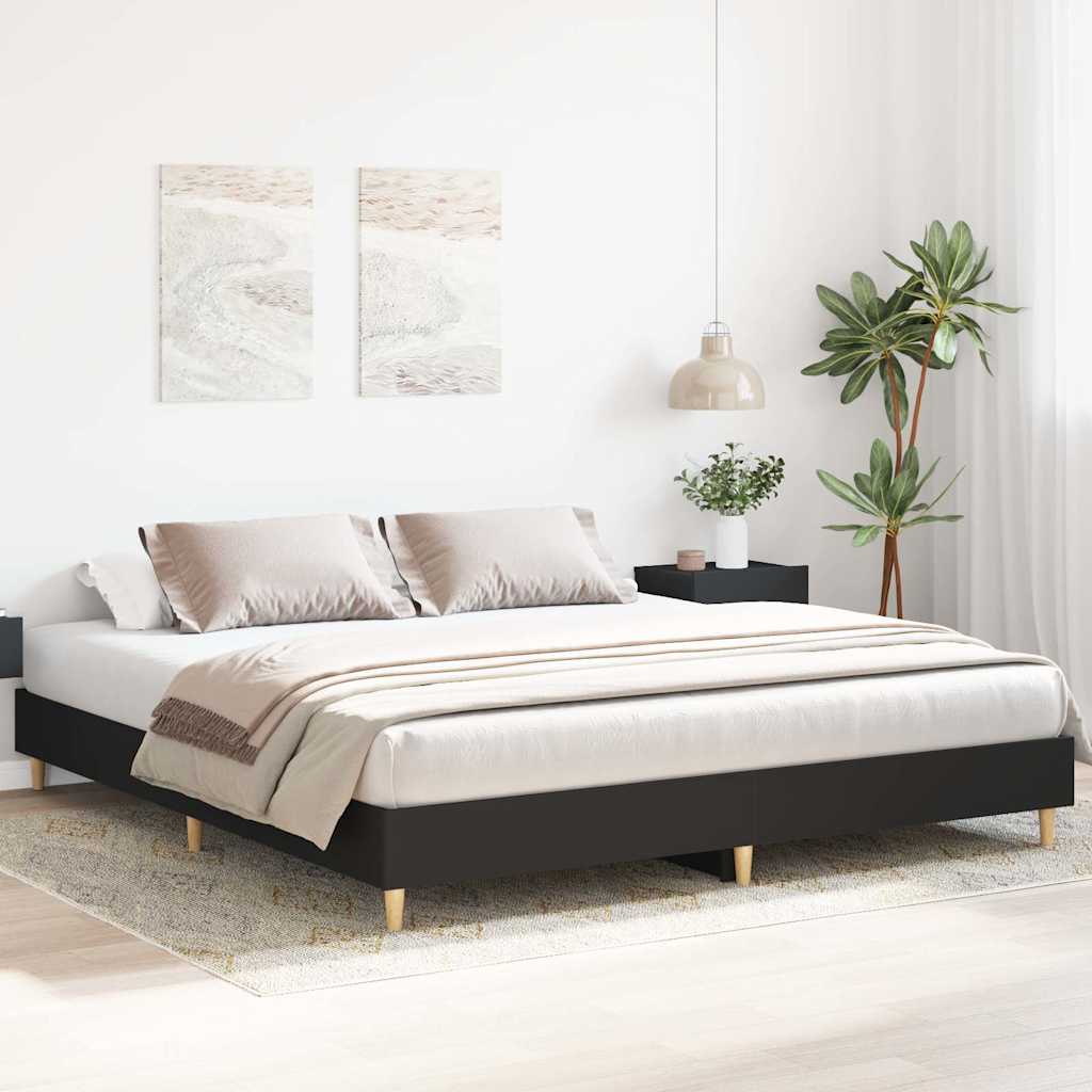 Giroletto senza Materasso Nero 200x200 cm in Legno Multistrato | homemem39