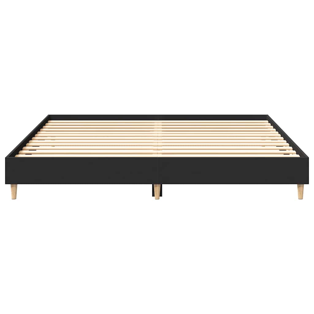 Giroletto senza Materasso Nero 200x200 cm in Legno Multistrato | homemem39