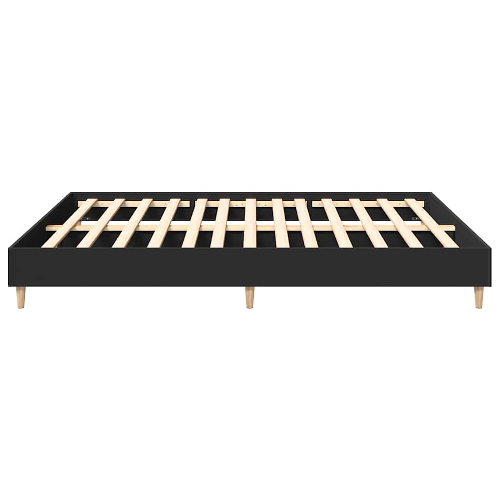 Giroletto senza Materasso Nero 200x200 cm in Legno Multistrato | homemem39