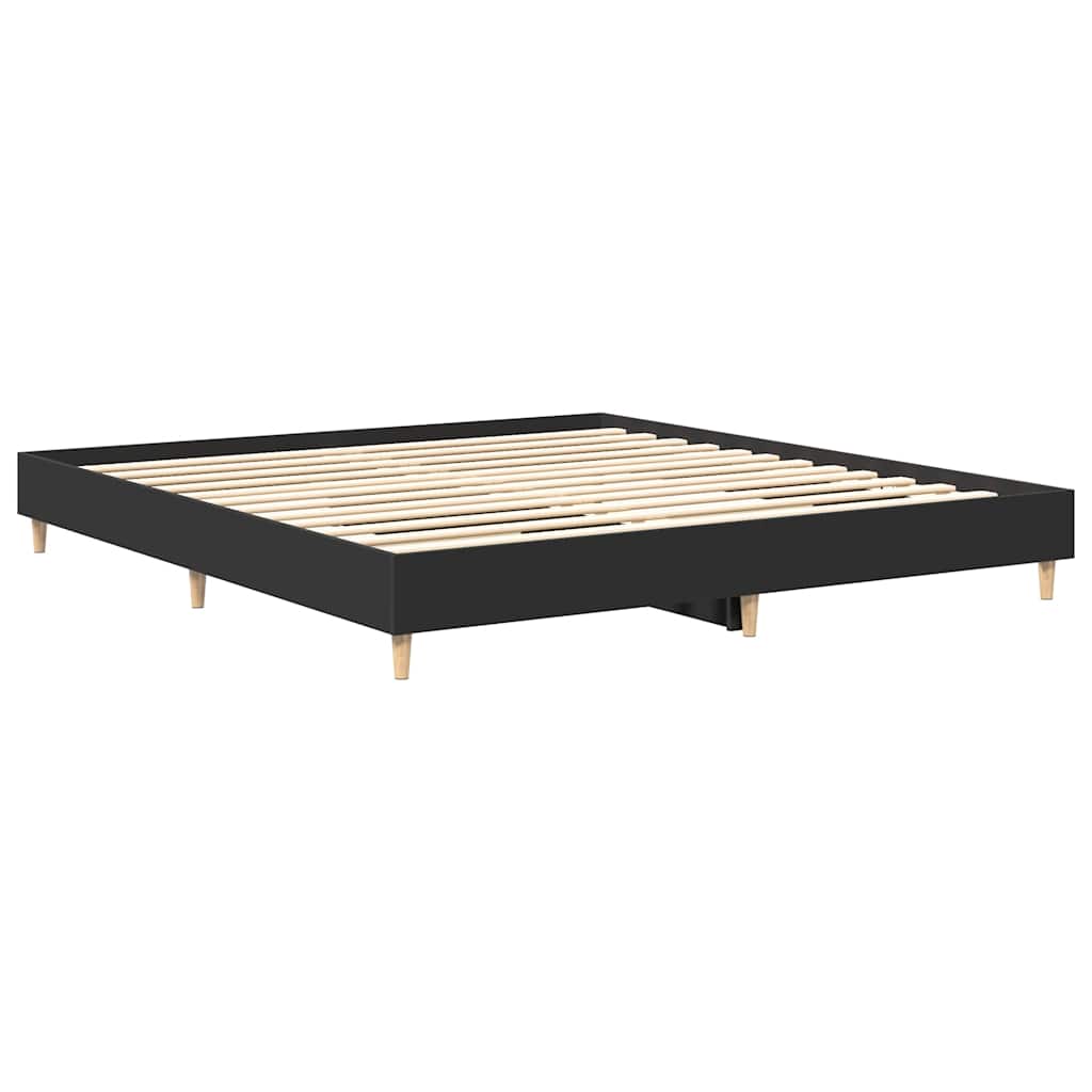 Giroletto senza Materasso Nero 200x200 cm in Legno Multistrato | homemem39