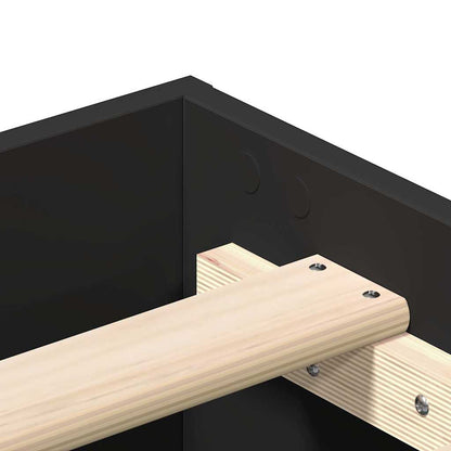 Giroletto senza Materasso Nero 200x200 cm in Legno Multistrato | homemem39