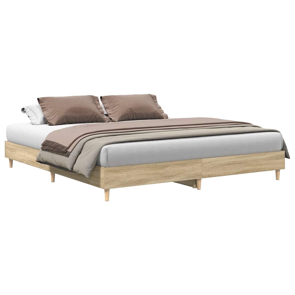 Giroletto senza Materasso Rovere Sonoma 200x200cm in Truciolato