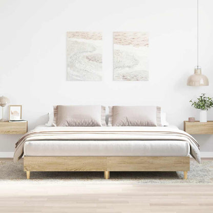 Giroletto senza Materasso Rovere Sonoma 200x200cm in Truciolato