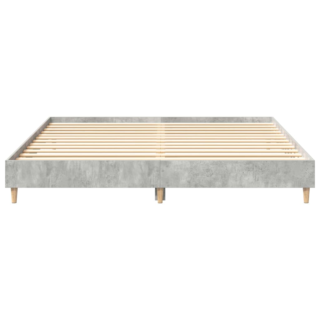 Giroletto senza Materasso Grigio Cemento 200x200 cm Truciolato