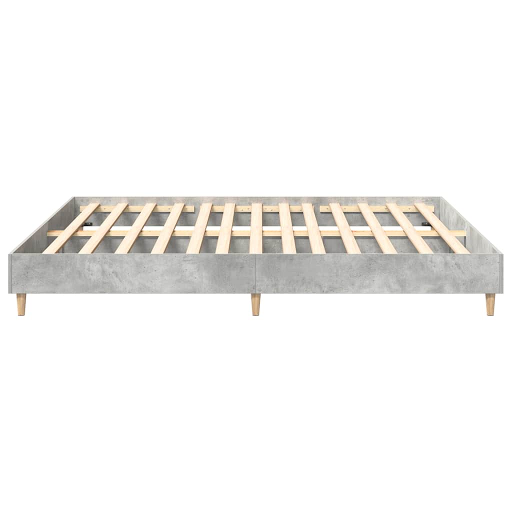 Giroletto senza Materasso Grigio Cemento 200x200 cm Truciolato