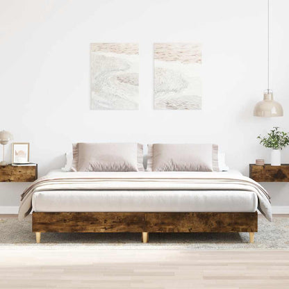 Giroletto senza Materasso Rovere Fumo 200x200 cm in Truciolato | homemem39