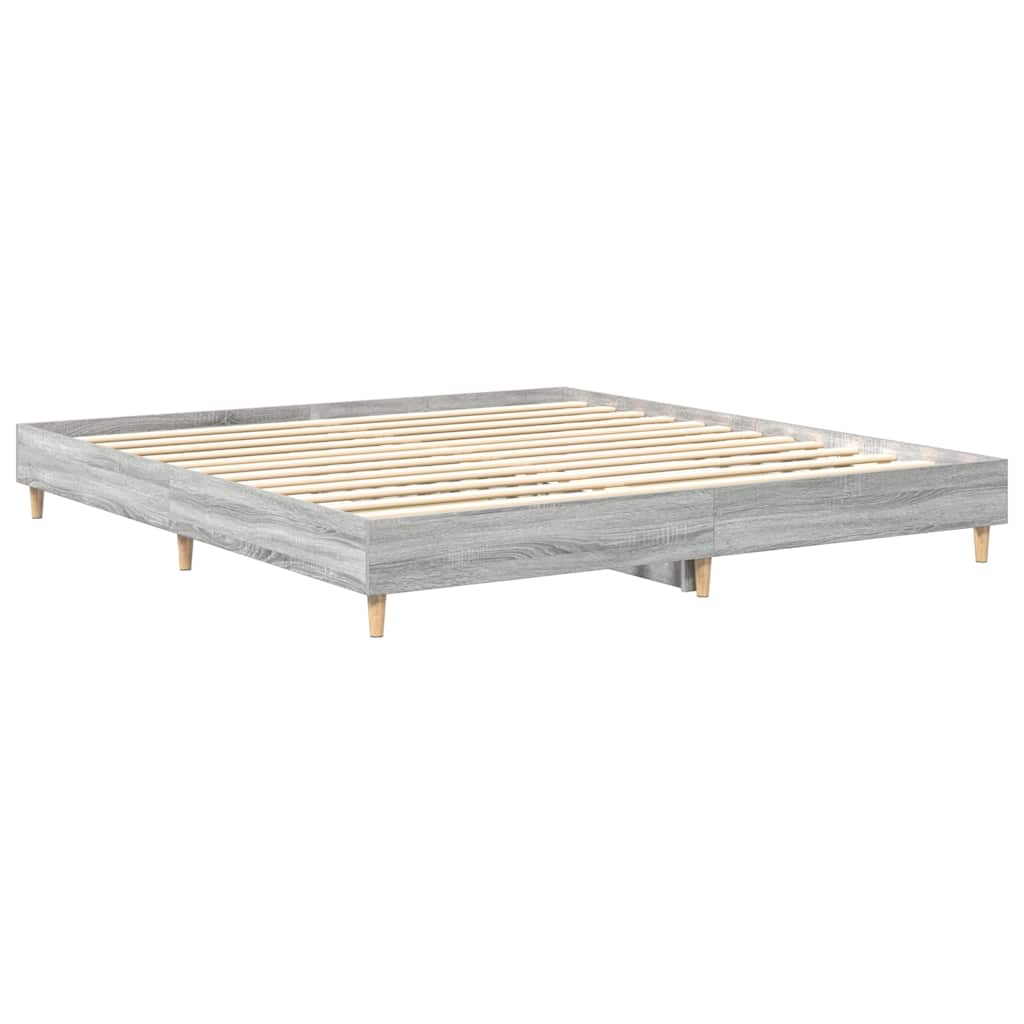 Giroletto senza Materasso Grigio Sonoma 200x200cm in Truciolato | homemem39