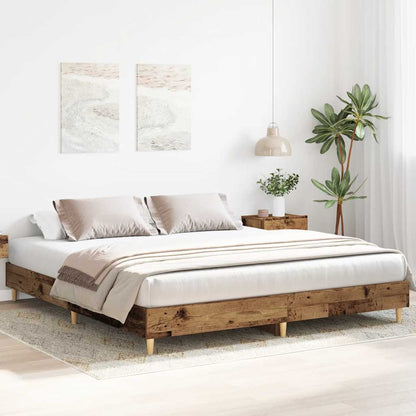 Giroletto senza Materasso Legno Antico 200x200 cm in Truciolato | homemem39