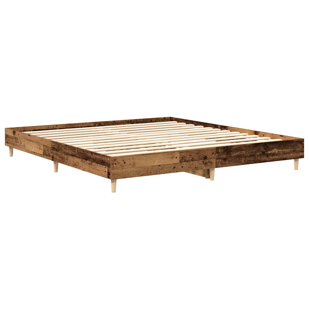 Giroletto senza Materasso Legno Antico 200x200 cm in Truciolato | homemem39