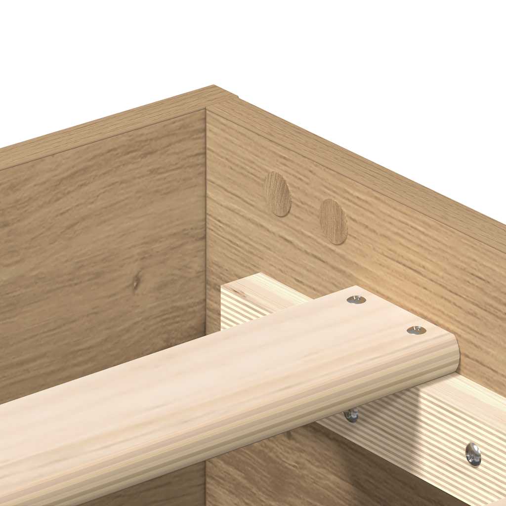 Giroletto senza Materasso Rovere Artigianale 200x200 cm - homemem39