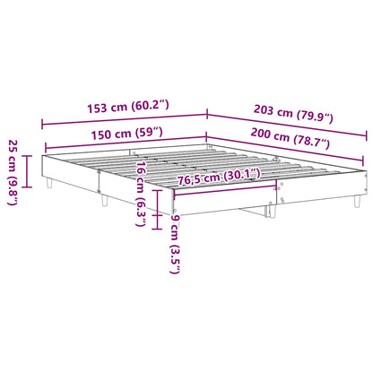 Giroletto senza Materasso Grigio Cemento 150x200 cm Truciolato | homemem39