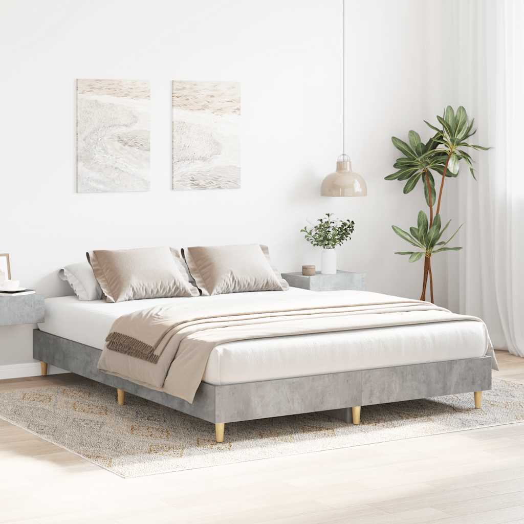 Giroletto senza Materasso Grigio Cemento 140x200 cm Truciolato | homemem39