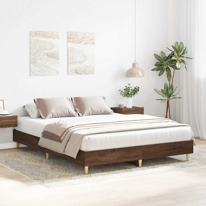 Giroletto senza Materasso Rovere Marrone 140x200 cm Truciolato