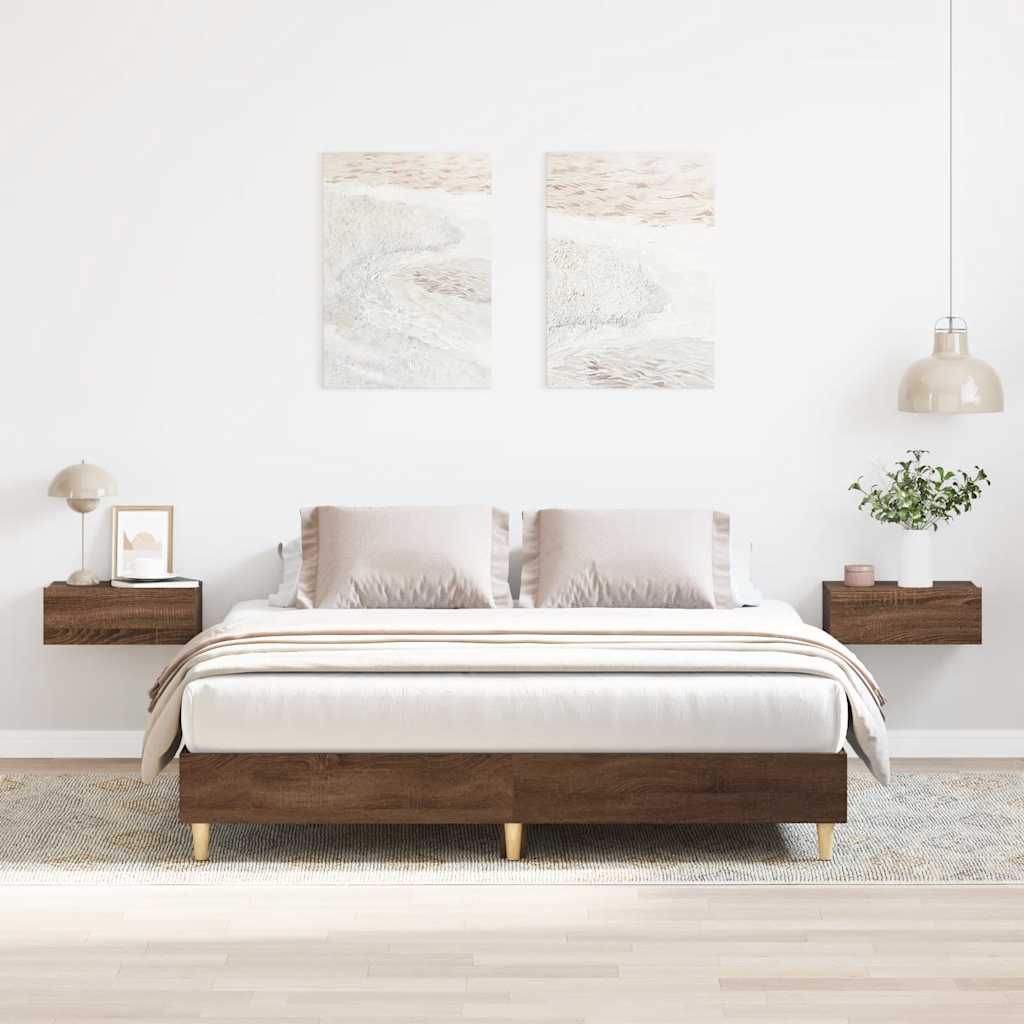 Giroletto senza Materasso Rovere Marrone 140x200 cm Truciolato