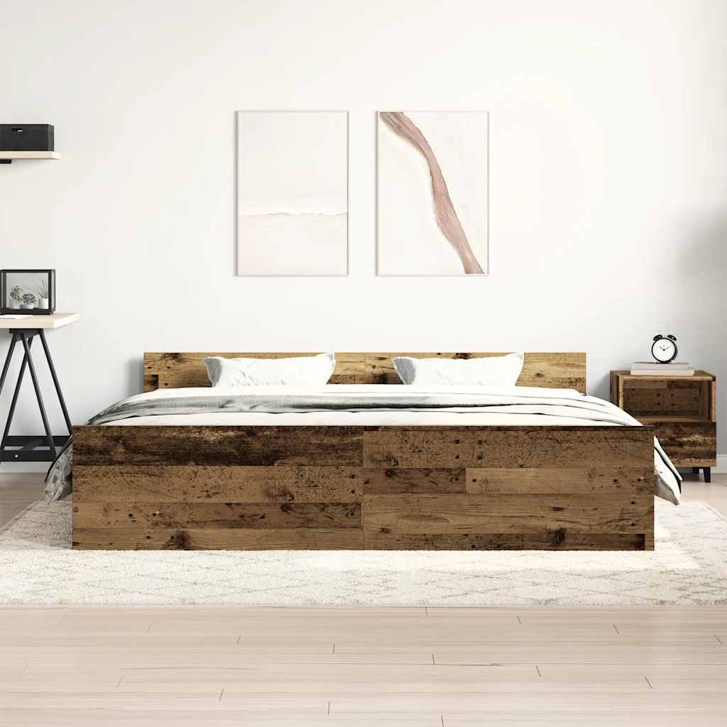 Giroletto senza Materasso Legno Antico 160x200 cm in Truciolato | homemem39