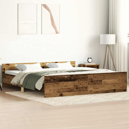 Giroletto senza Materasso Legno Antico 180x200 cm in Truciolato
