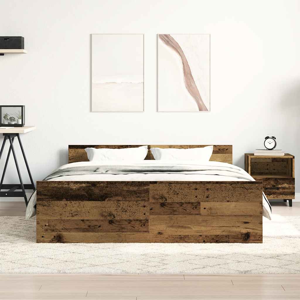 Giroletto senza Materasso Legno Antico 135x190cm in Truciolato - homemem39