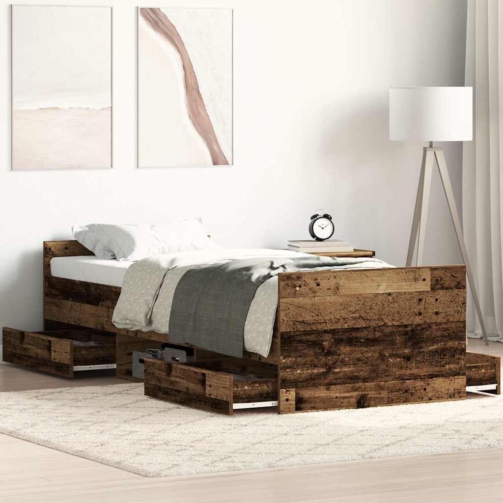Giroletto senza Materasso Legno Antico 100x200cm in Truciolato | homemem39
