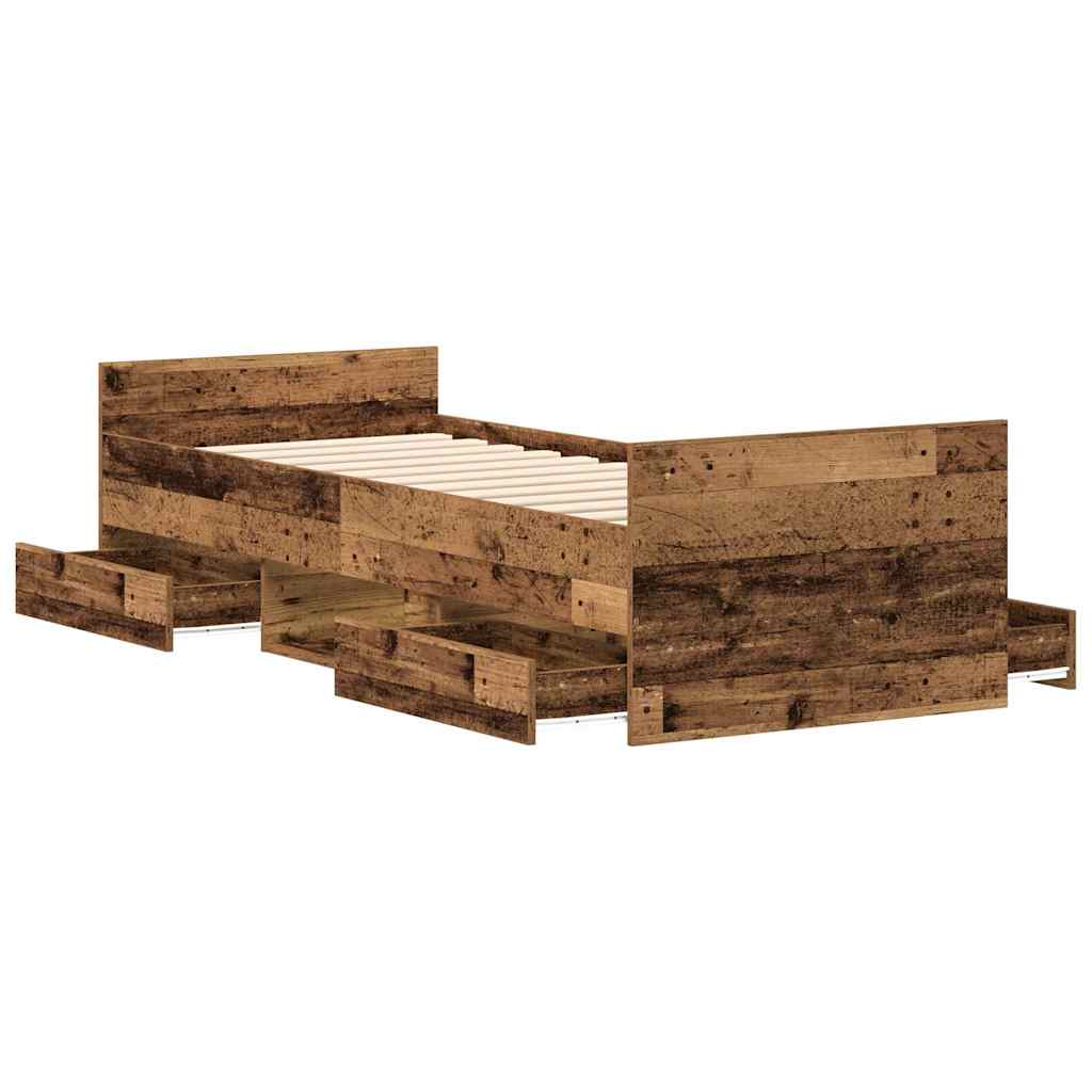 Giroletto senza Materasso Legno Antico 90x200cm in Truciolato | homemem39