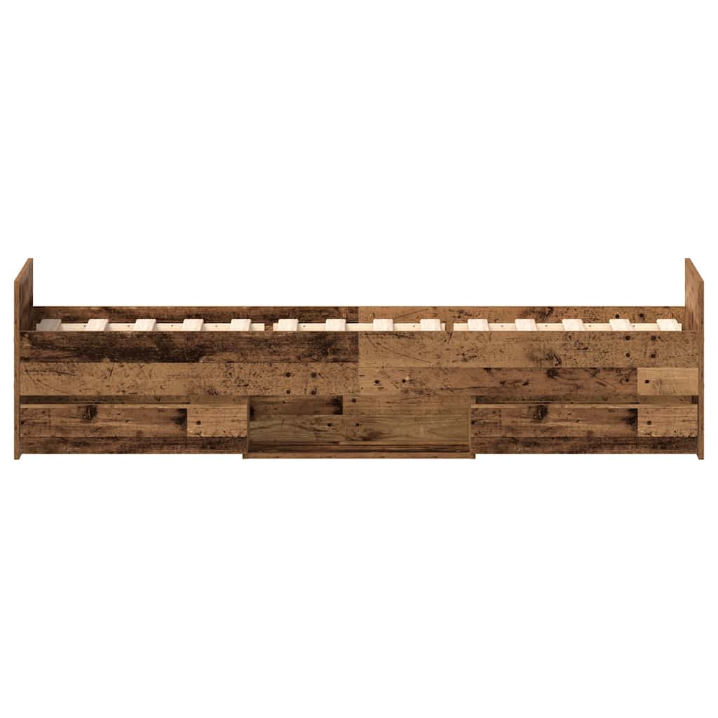 Giroletto senza Materasso Legno Antico 90x200cm in Truciolato | homemem39
