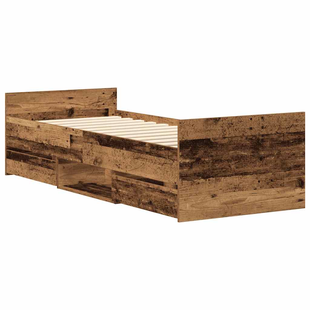 Giroletto senza Materasso Legno Antico 90x200cm in Truciolato | homemem39