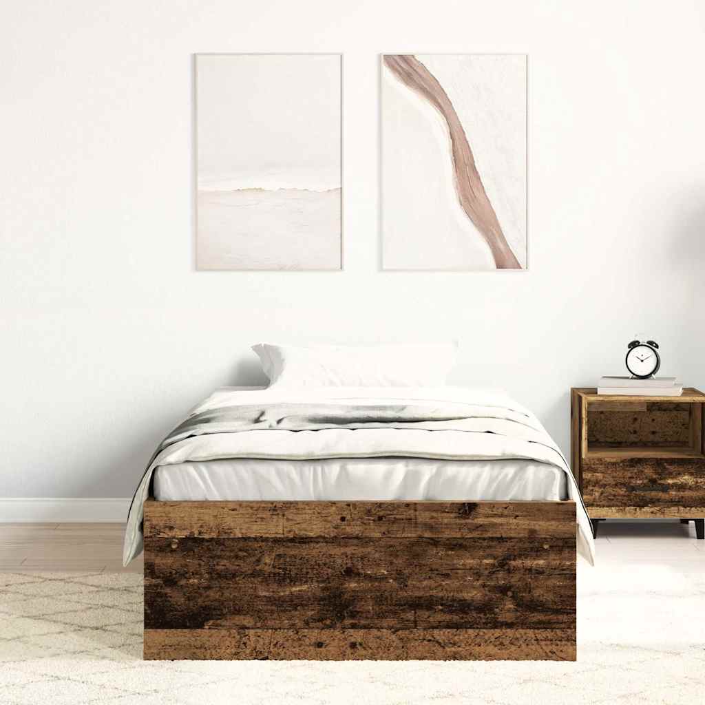 Giroletto senza Materasso Legno Antico 90x190cm in Truciolato | homemem39