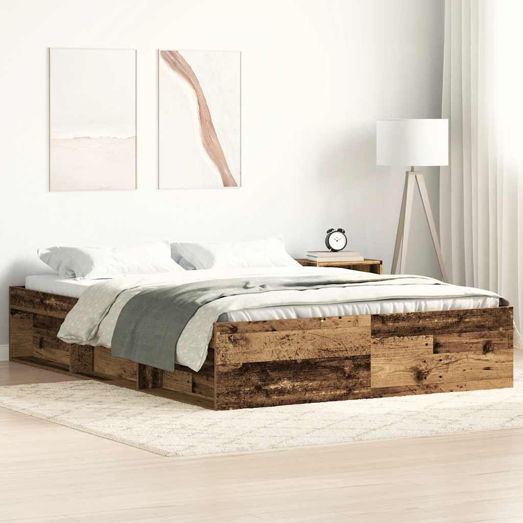 Giroletto senza Materasso Legno Antico 140x200cm in Truciolato | homemem39