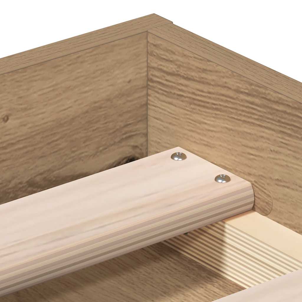 Giroletto senza Materasso Rovere Artigianale 160x200 cm - homemem39