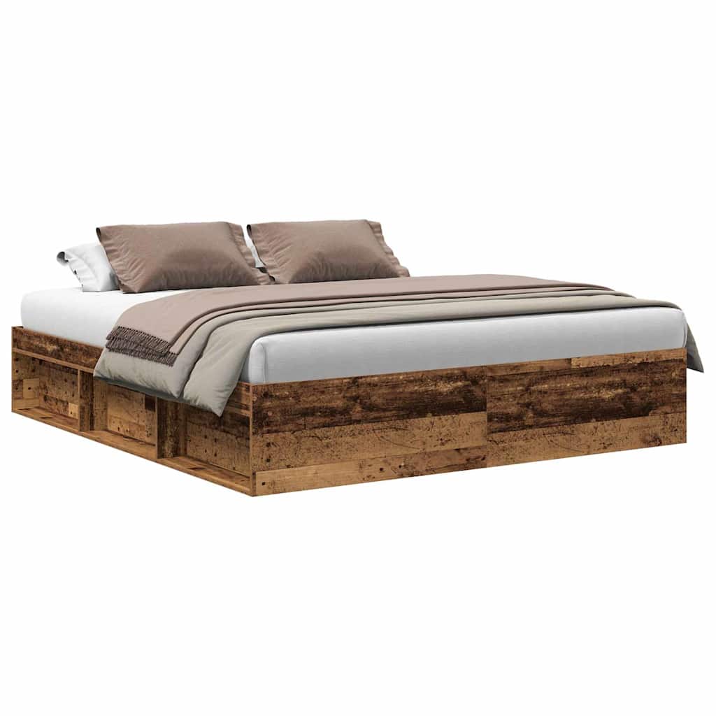 Giroletto senza Materasso Legno Antico 180x200 cm in Truciolato | homemem39
