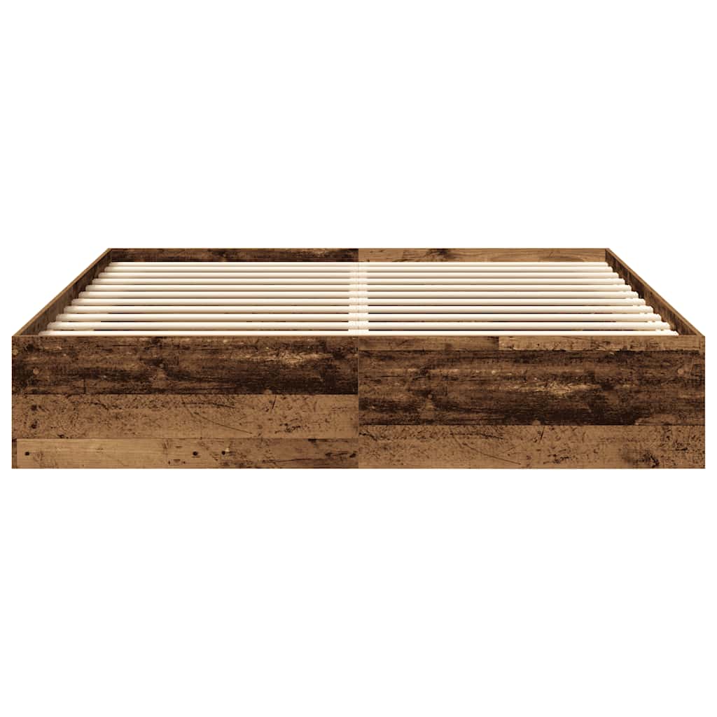 Giroletto senza Materasso Legno Antico 200x200 cm in Truciolato - homemem39