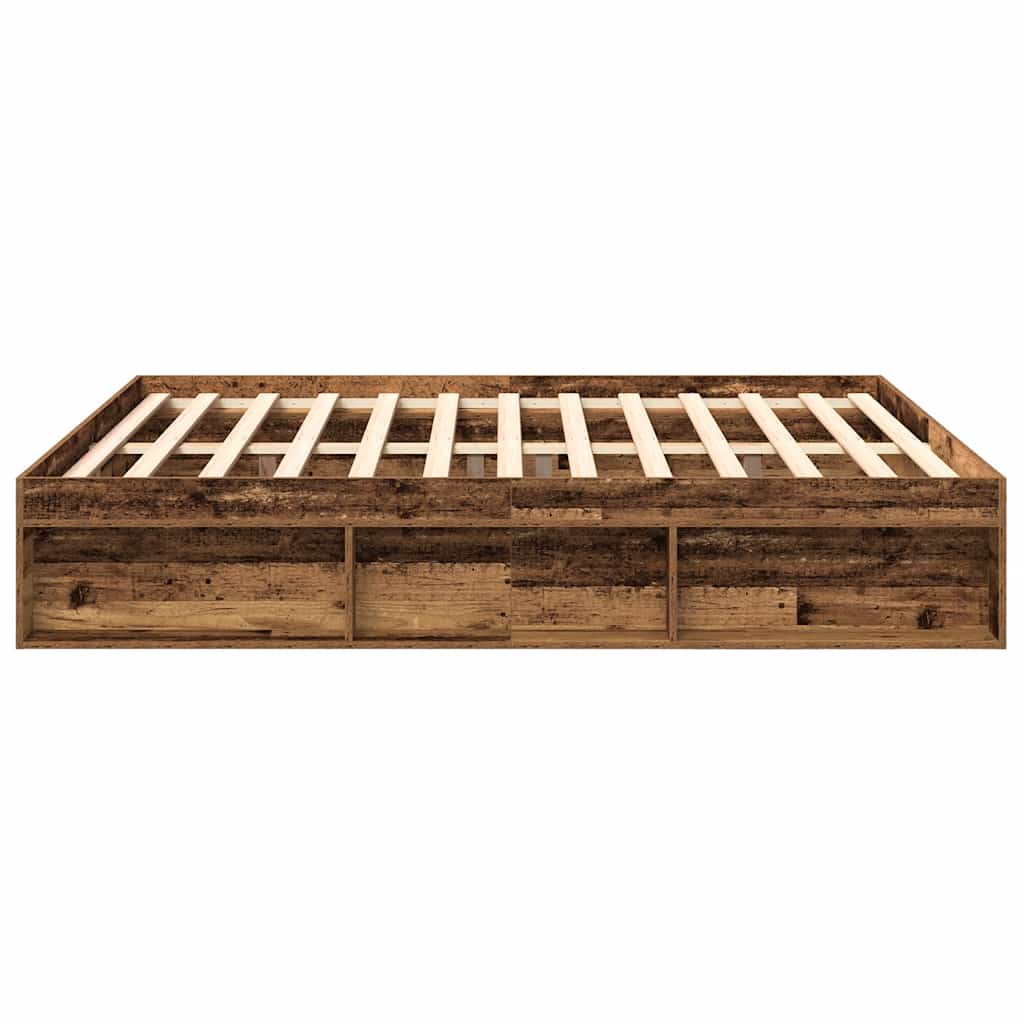 Giroletto senza Materasso Legno Antico 200x200 cm in Truciolato - homemem39