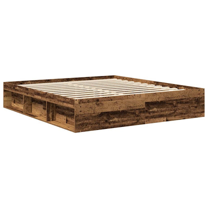 Giroletto senza Materasso Legno Antico 200x200 cm in Truciolato - homemem39