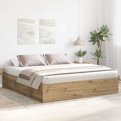Giroletto senza Materasso Rovere Artigianale 200x200 cm | homemem39