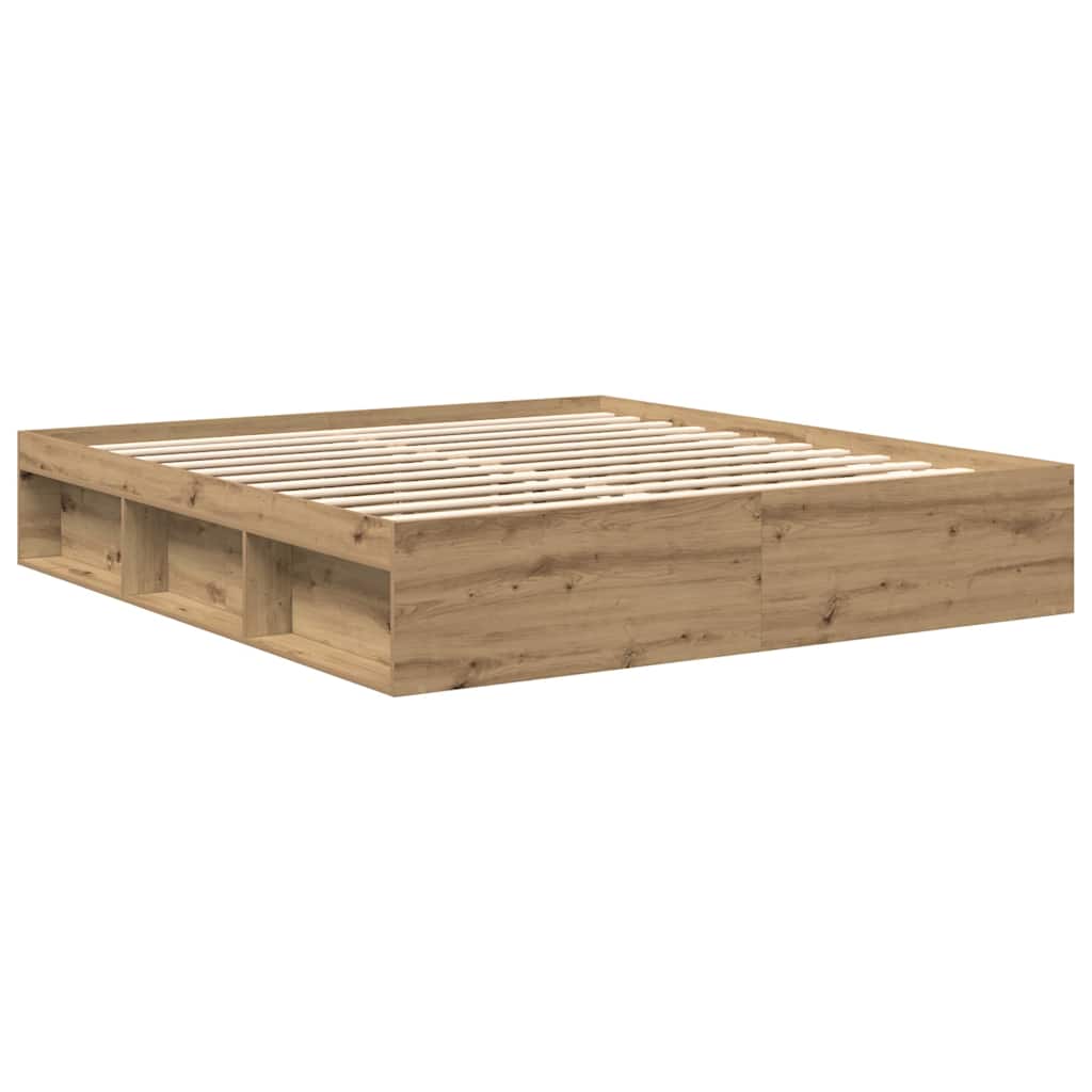 Giroletto senza Materasso Rovere Artigianale 200x200 cm | homemem39
